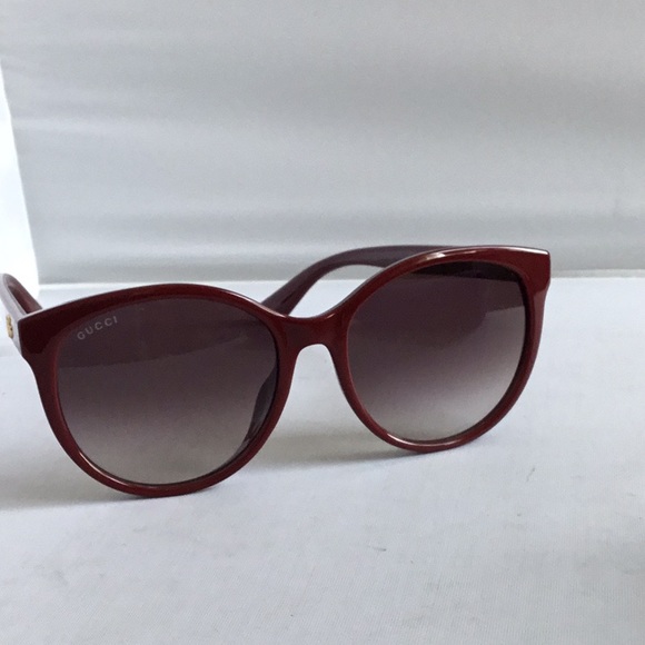 GUCCI RED CAT EYE SUNGLASSES LADIES. - Picture 11 of 13